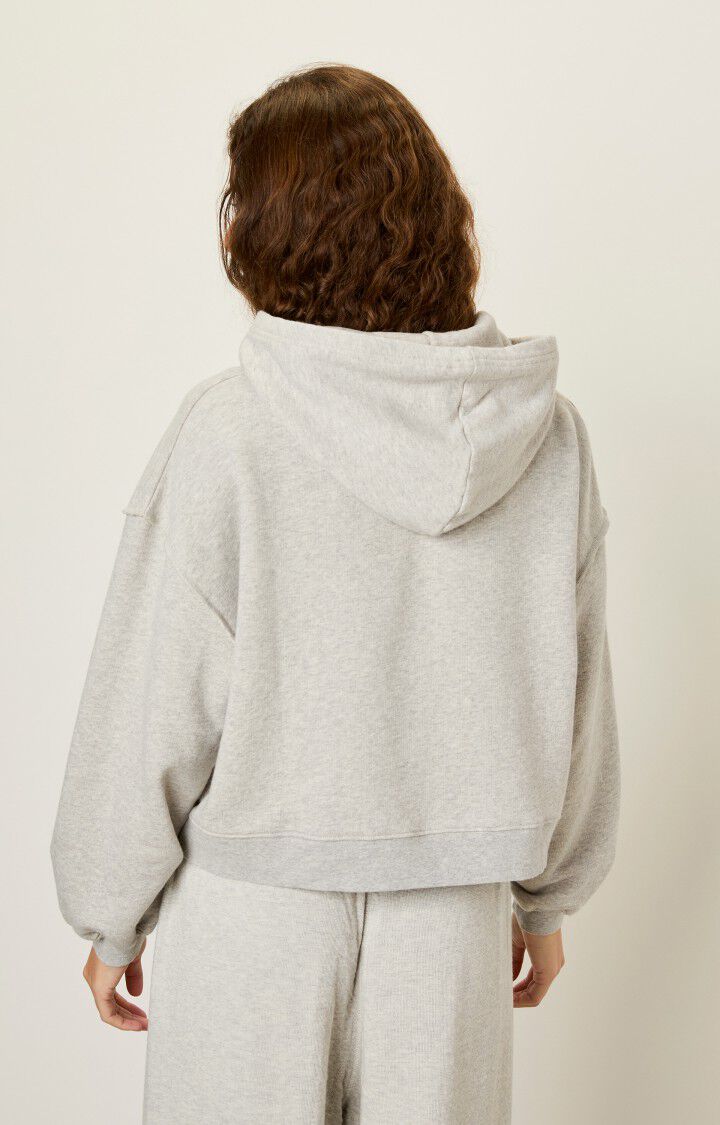 American Vintage Sweat à Capuche Femme Ganow - GRIS CLAIR CHINE 50 Manches Longues Gris - H23