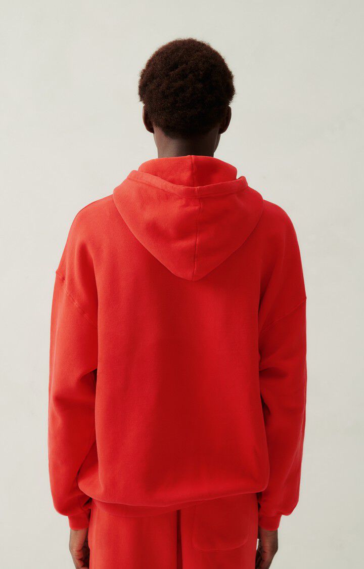 American Vintage Sweat à Capuche Homme Izubird - FLAMENCO VINTAGE 56 Manches Longues Rouge - H23