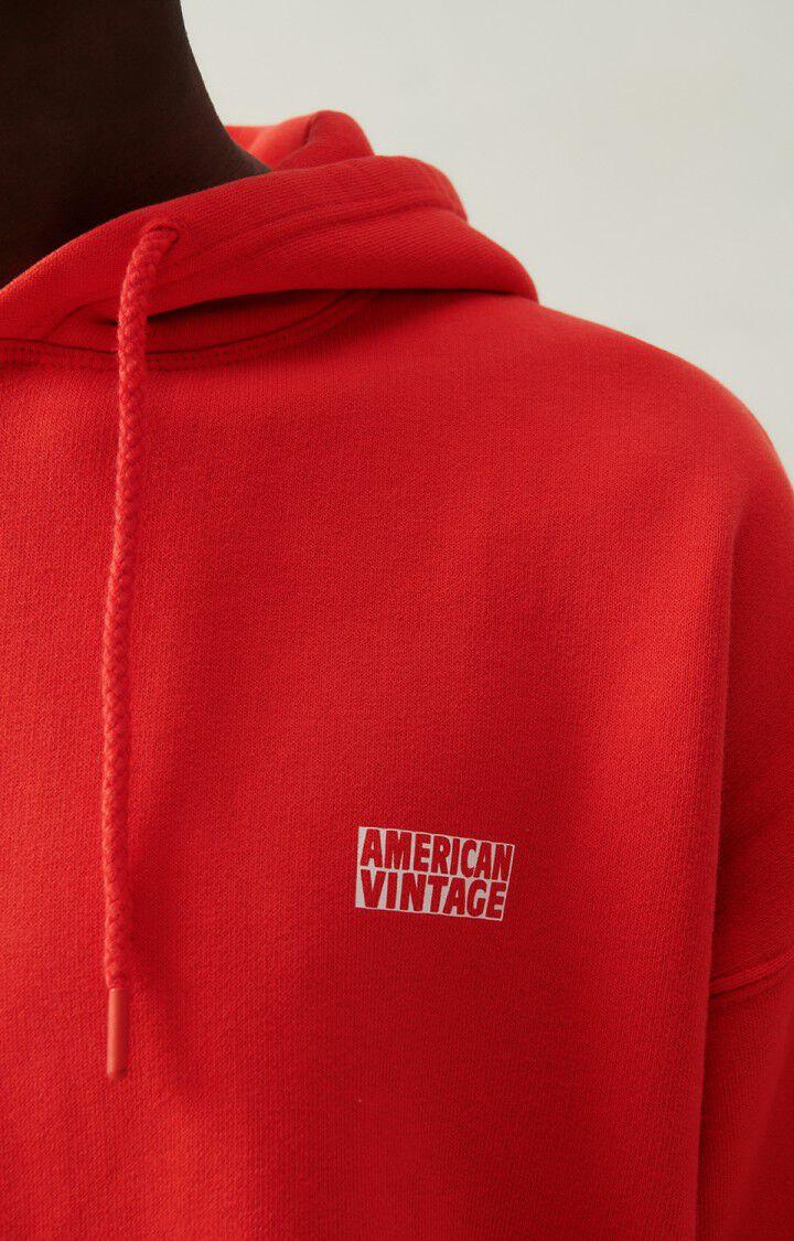 American Vintage Sweat à Capuche Homme Izubird - FLAMENCO VINTAGE 56 Manches Longues Rouge - H23