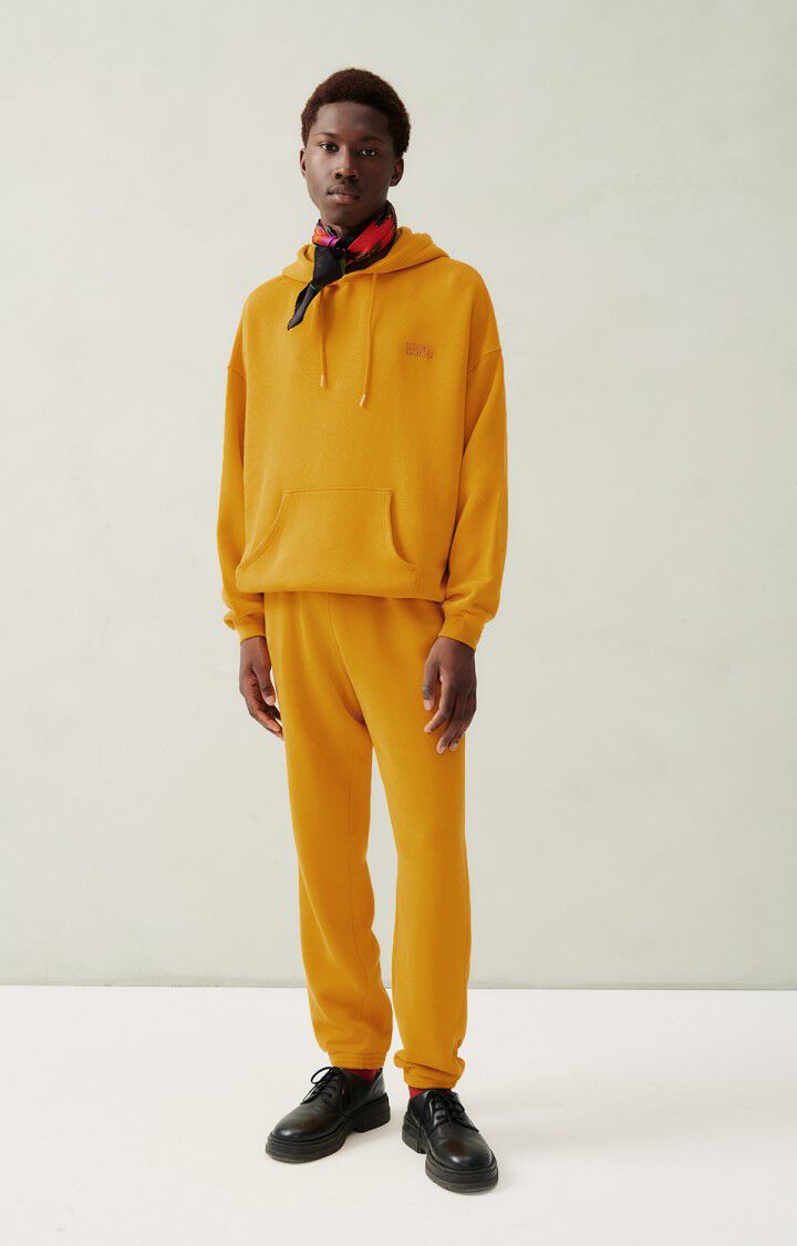 American Vintage Sweat à Capuche Homme Izubird - MOUTARDE VINTAGE 56 Manches Longues Jaune - H23