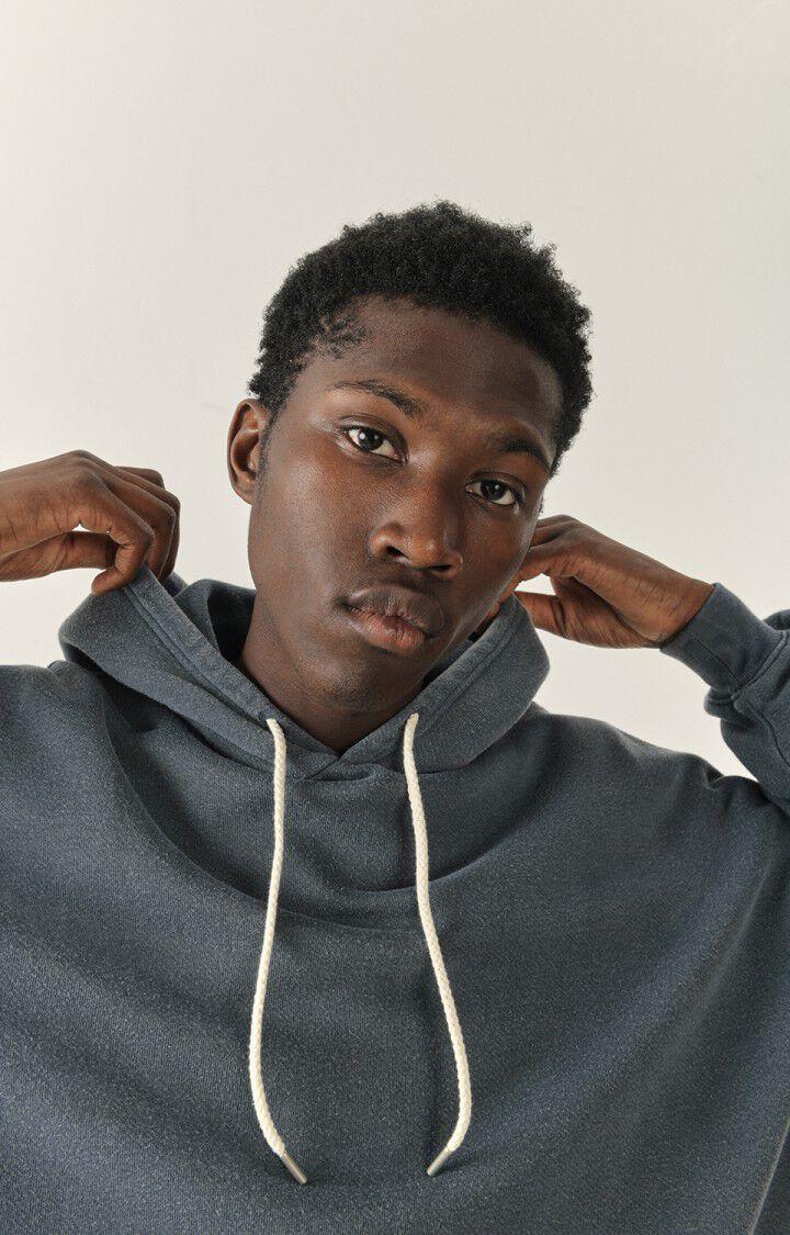 American Vintage Sweat à Capuche Homme Uticity - GRIS VINTAGE 51 Manches Longues Gris - E23