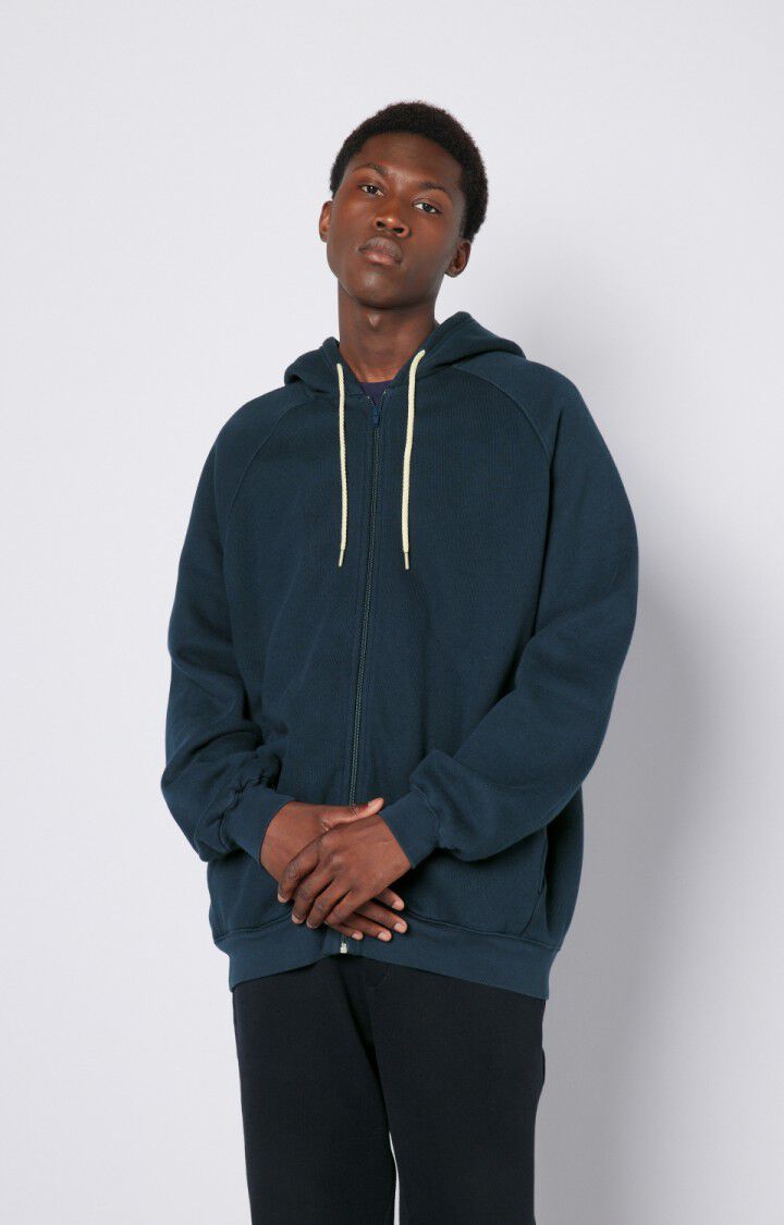 American Vintage Sweat à Capuche Homme Uticity - NAVY VINTAGE 80 Manches Longues Bleu - E23