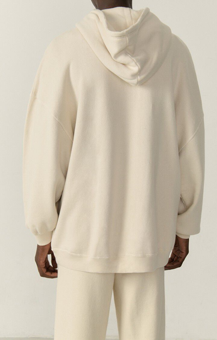 American Vintage Sweat à Capuche Homme Xybay - ECRU 49 Manches Longues Beige - H23
