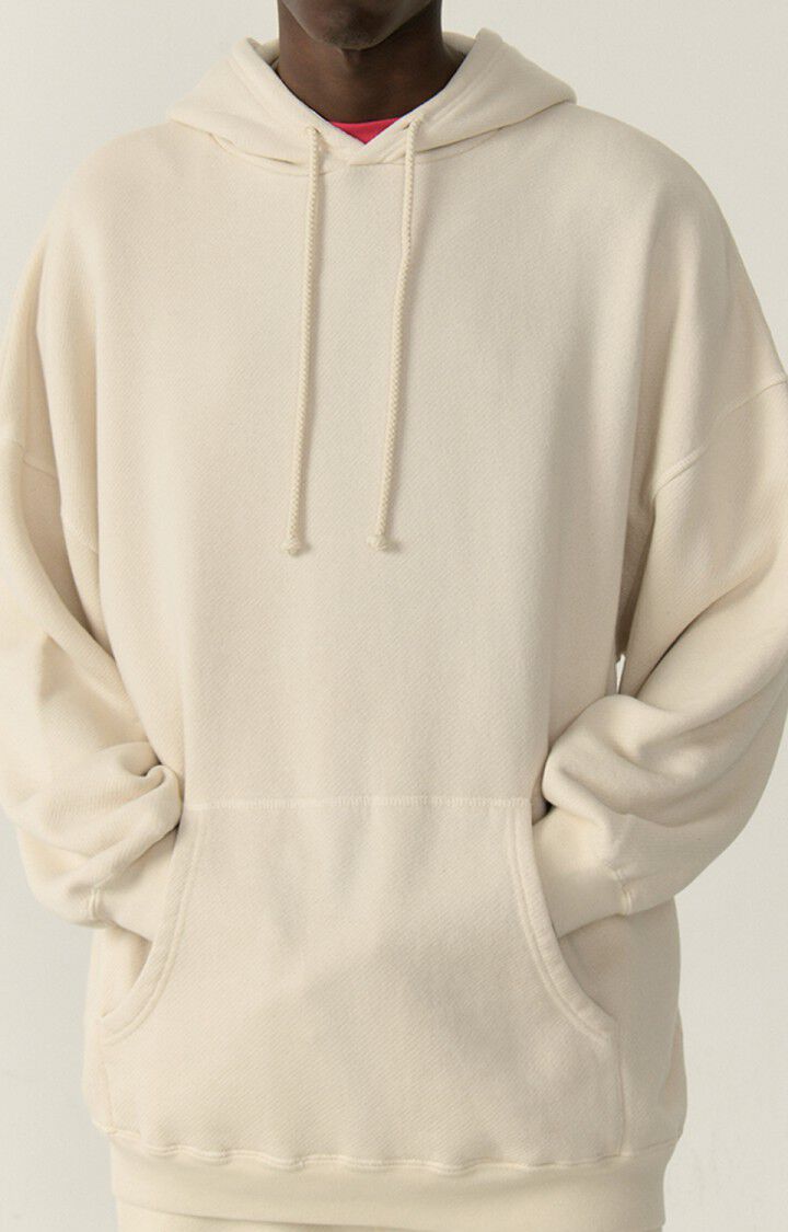 american vintage Sweat à capuche homme Xybay - ECRU 49 Manches longues Beige - H23