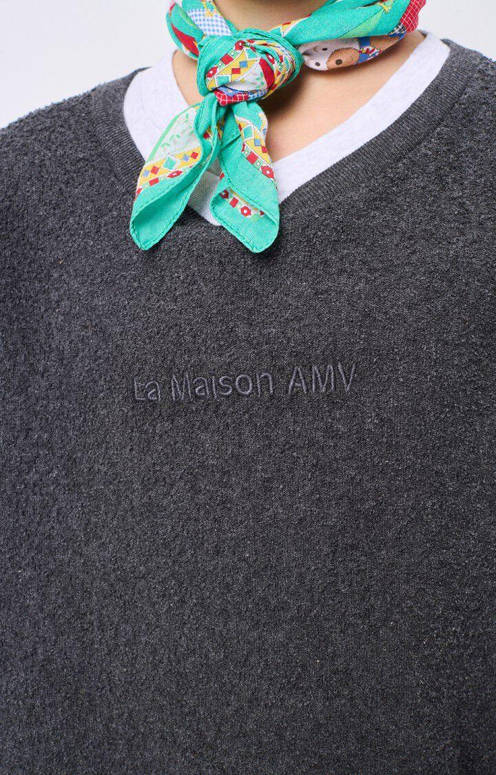 American Vintage Sweat Enfant Bobypark - ANTHRACITE CHINE 34 Manches Longues Gris - H24