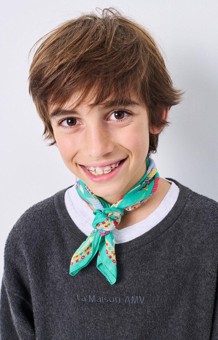 American Vintage Sweat Enfant Bobypark - ANTHRACITE CHINE 34 Manches Longues Gris - H24