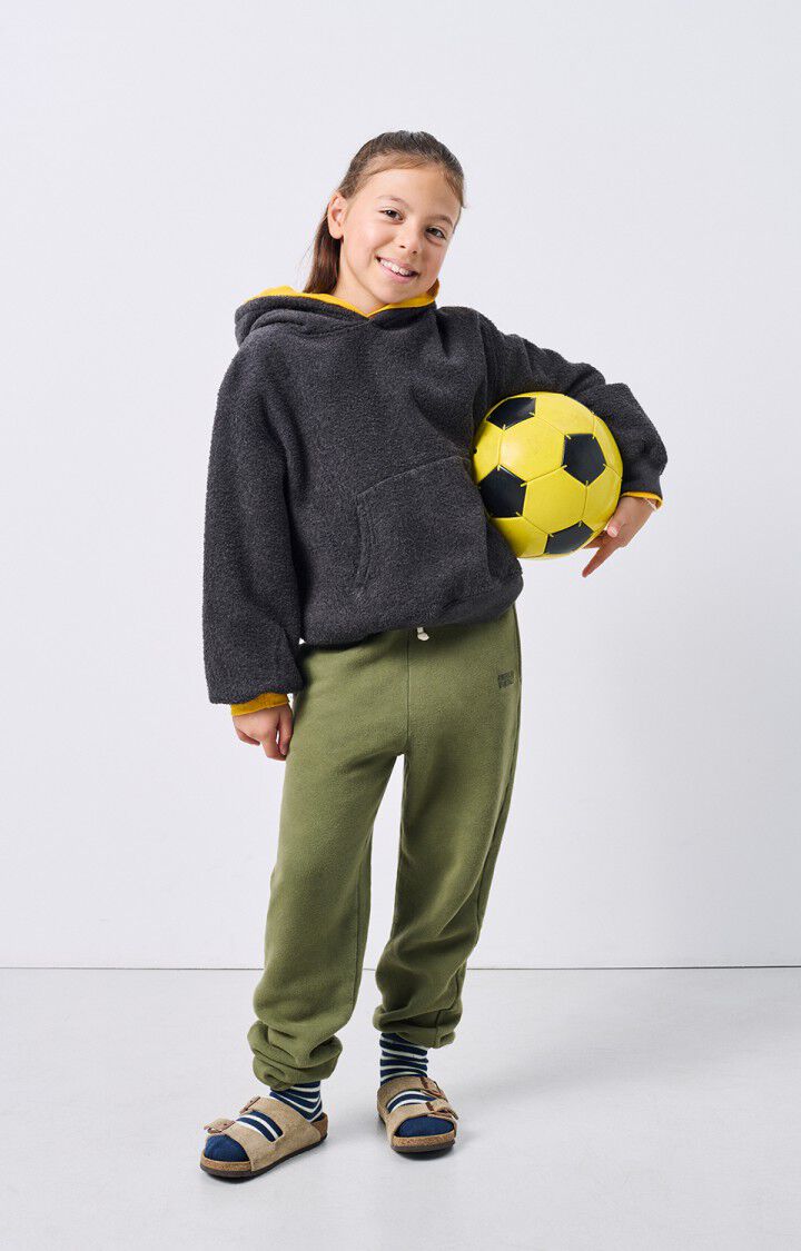 American Vintage Sweat Enfant Bobypark - ANTHRACITE CHINE 36 Manches Longues Gris - H24