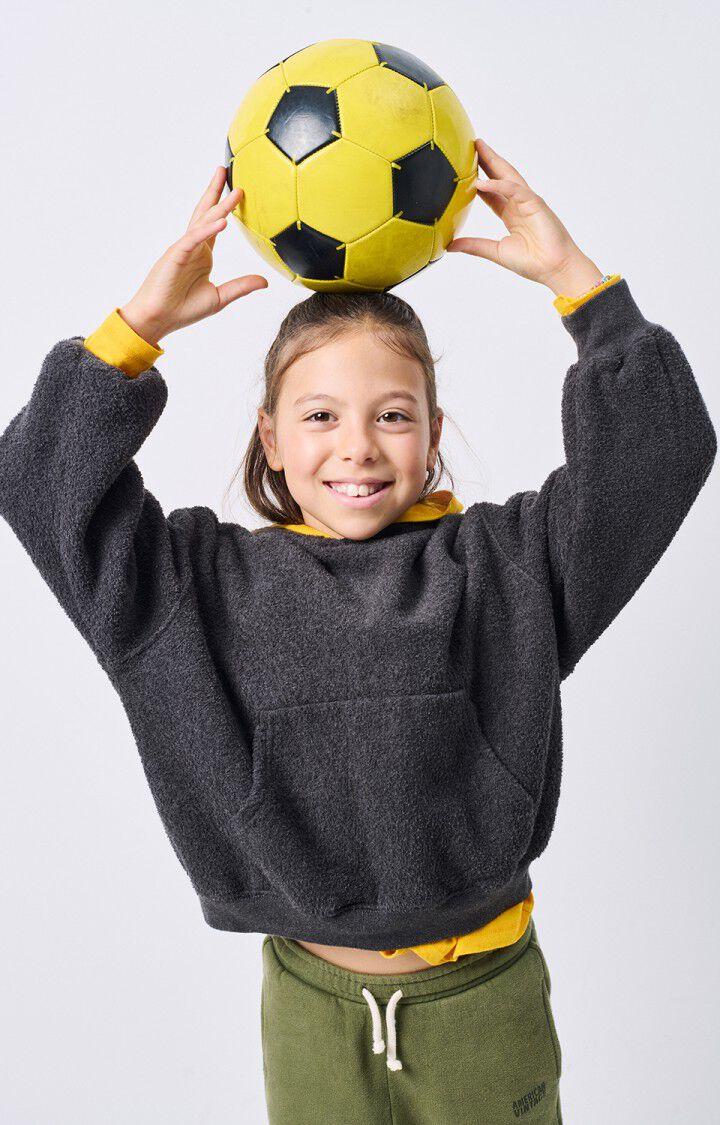 American Vintage Sweat Enfant Bobypark - ANTHRACITE CHINE 36 Manches Longues Gris - H24