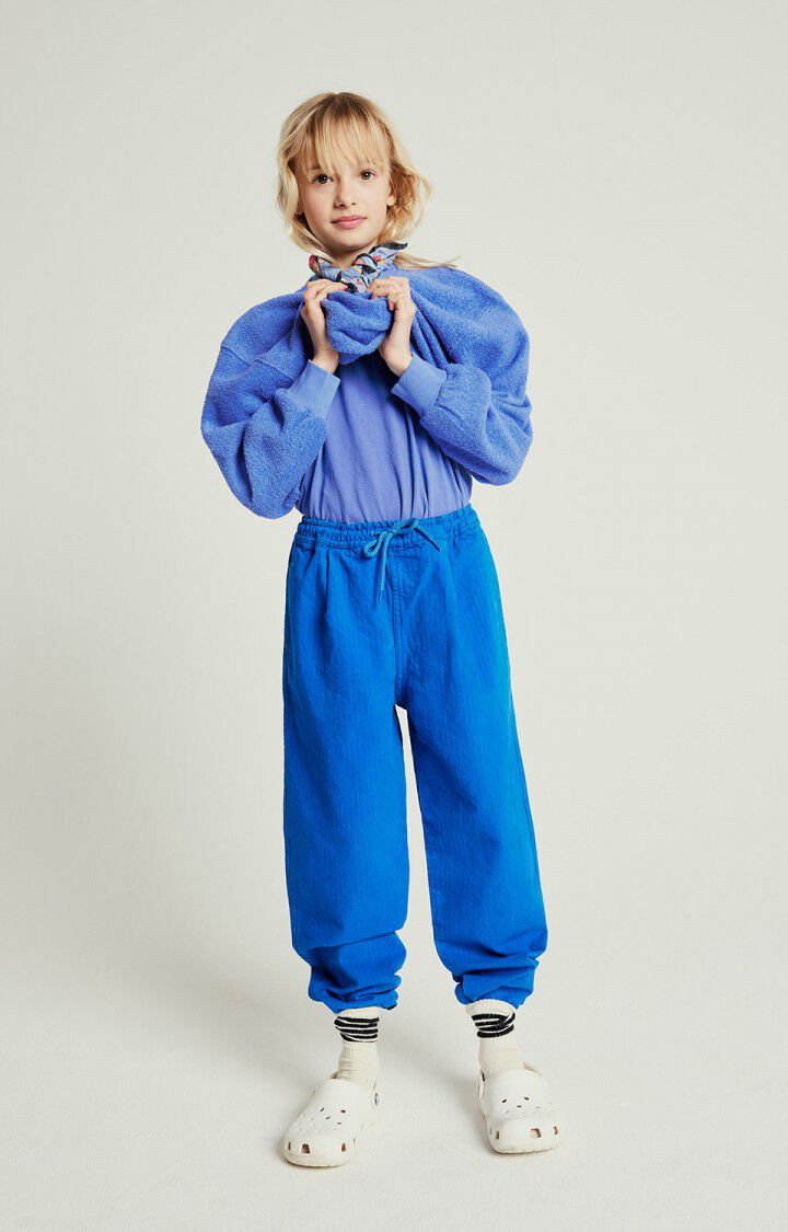 American Vintage Sweat Enfant Bobypark - AZURITE 34 Manches Longues Bleu - E25