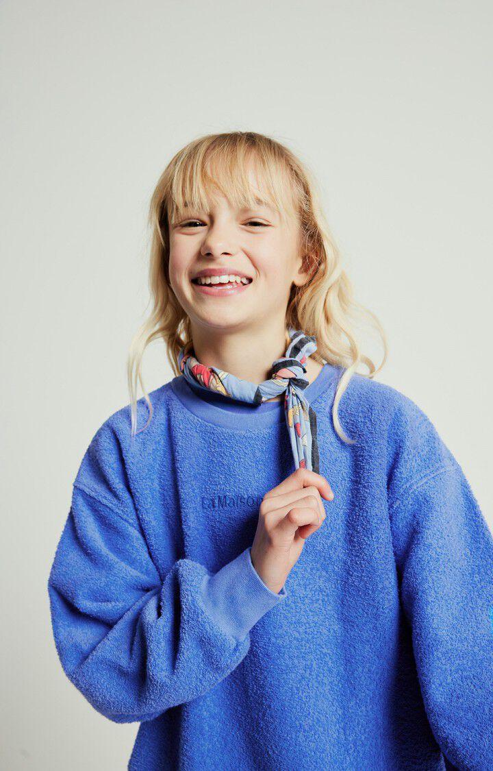 american vintage Sweat enfant Bobypark - AZURITE 34 Manches longues Bleu - E25