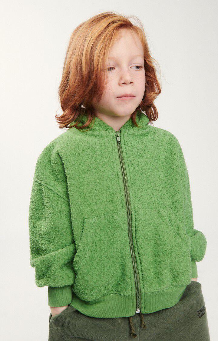 american vintage Sweat enfant Bobypark - CITRONELLE 32 Manches longues Vert - E24