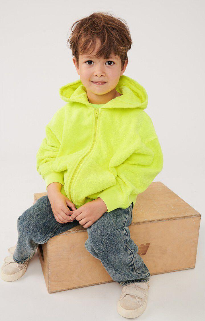 American Vintage Sweat Enfant Bobypark - JAUNE FLUO 32 Manches Longues Jaune - H24