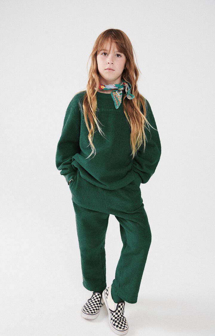 American Vintage Sweat Enfant Bobypark - PINEDE 34 Manches Longues Vert - H24