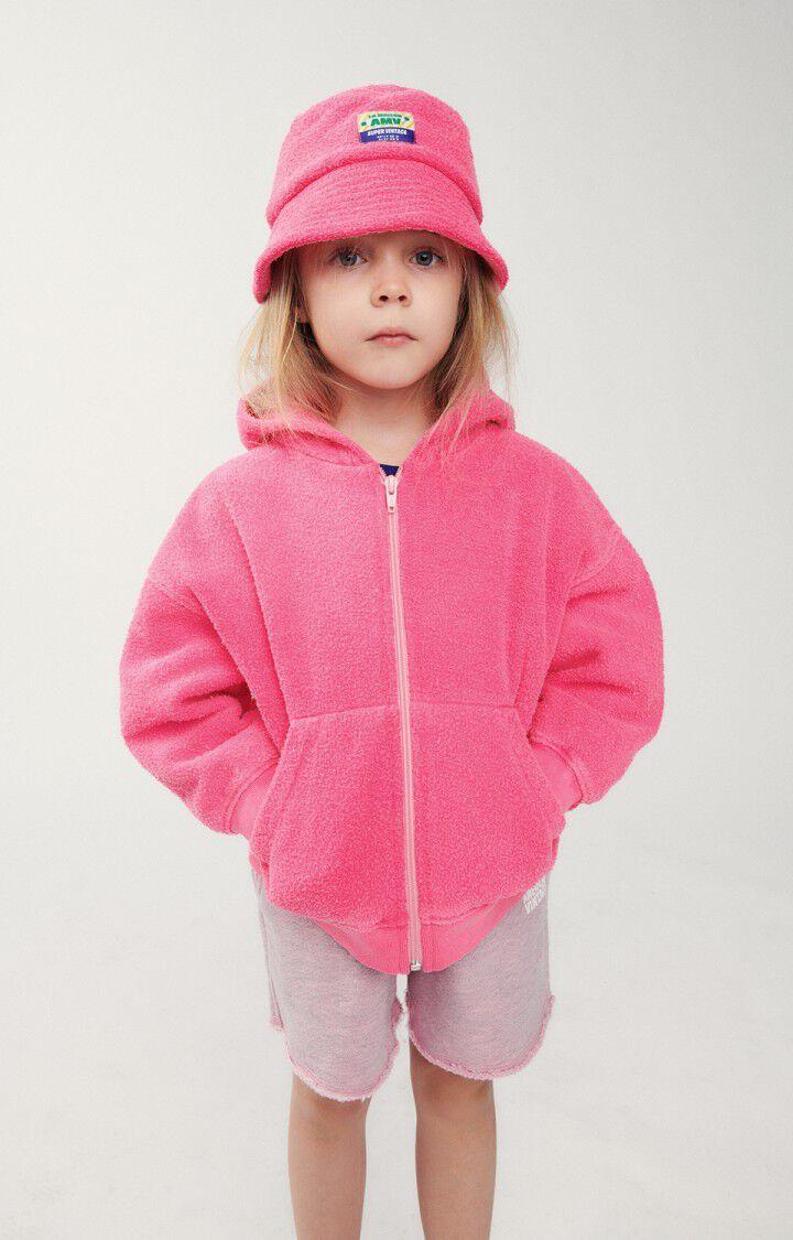 american vintage Sweat enfant Bobypark - PINK ACID FLUO 32 Manches longues Rose - E24