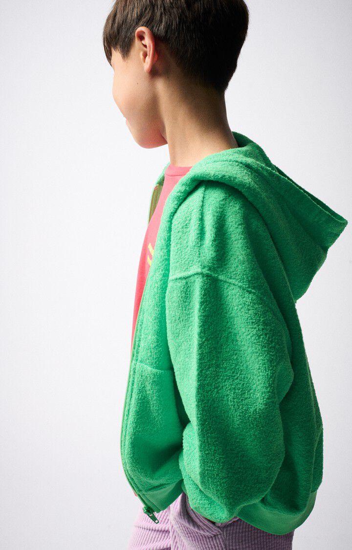 American Vintage Sweat Enfant Bobypark - VERT FLUO 32 Manches Longues Vert - E25