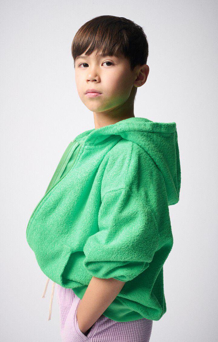 American Vintage Sweat Enfant Bobypark - VERT FLUO 32 Manches Longues Vert - E25