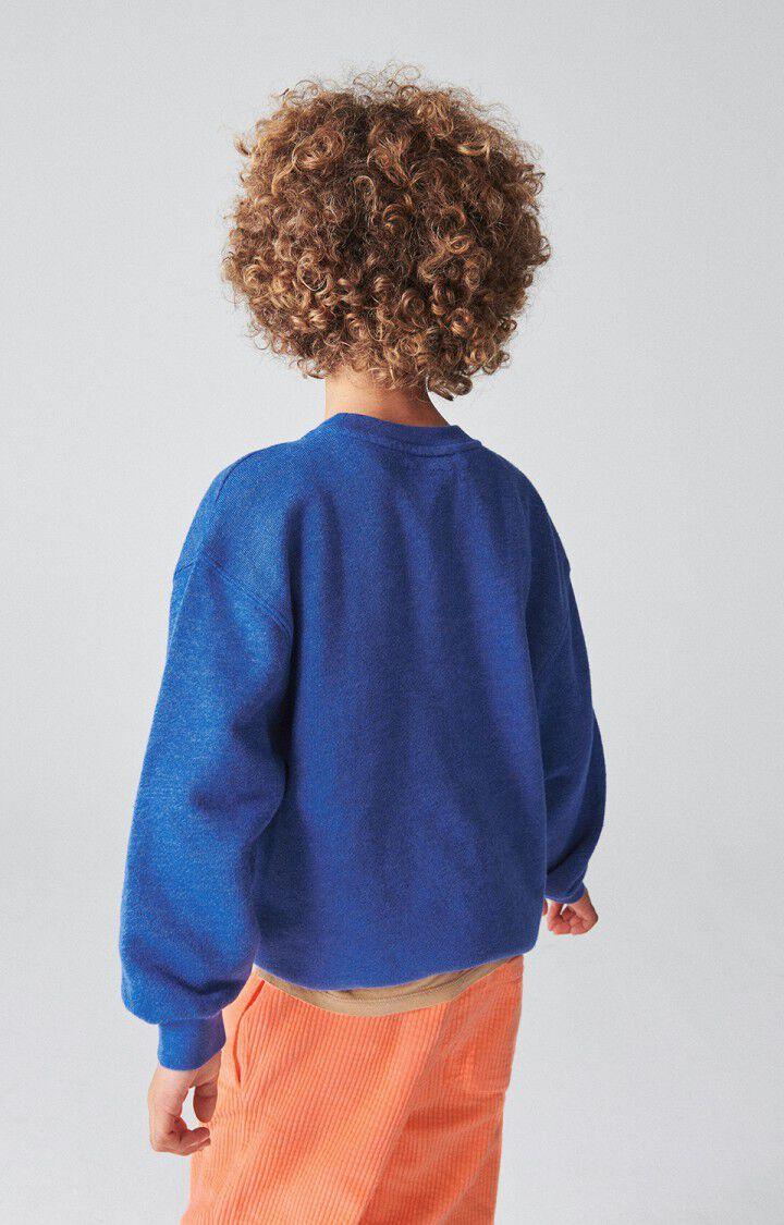 American Vintage Sweat Enfant Doven - BLEU ROI SURTEINT 32 Manches Longues Bleu - E24