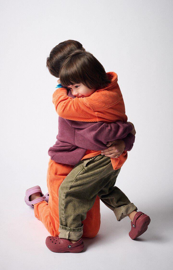 American Vintage Sweat Enfant Doven - BORDEAUX SURTEINT 32 Manches Longues Rouge - E25