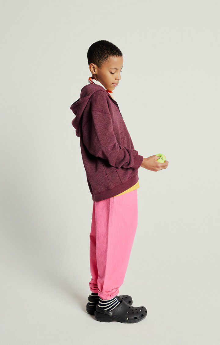 American Vintage Sweat Enfant Doven - BORDEAUX SURTEINT 33 Manches Longues Rouge - E25