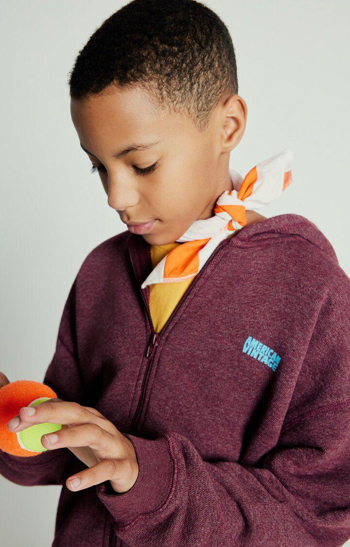 American Vintage Sweat Enfant Doven - BORDEAUX SURTEINT 33 Manches Longues Rouge - E25