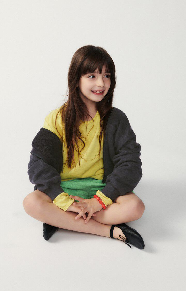 American Vintage Sweat Enfant Doven - CARBONE SURTEINT 33 Manches Longues Noir - E25