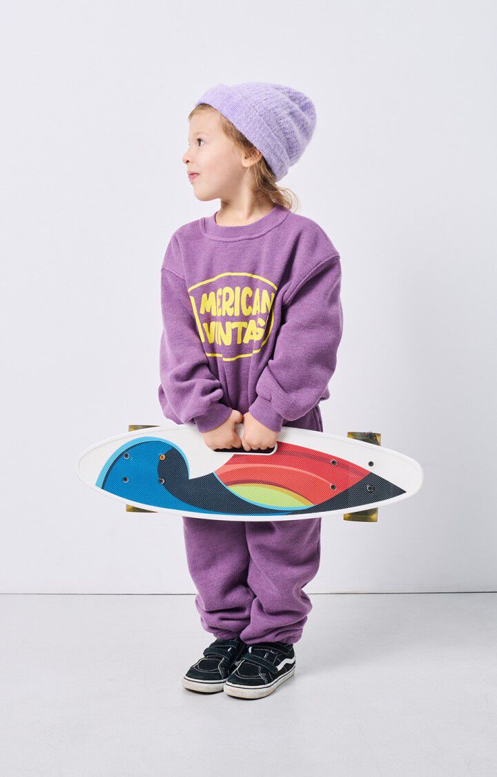 American Vintage Sweat Enfant Doven - FIGUE SURTEINT 32 Manches Longues Violet - H24
