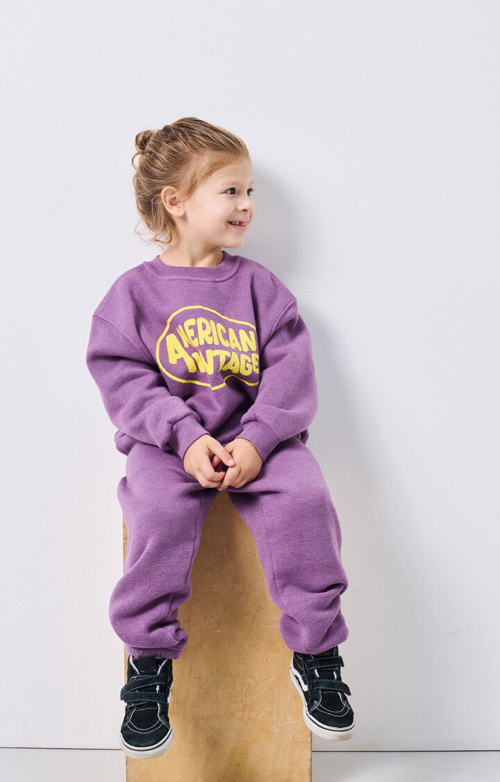 american vintage Sweat enfant Doven - FIGUE SURTEINT 32 Manches longues Violet - H24