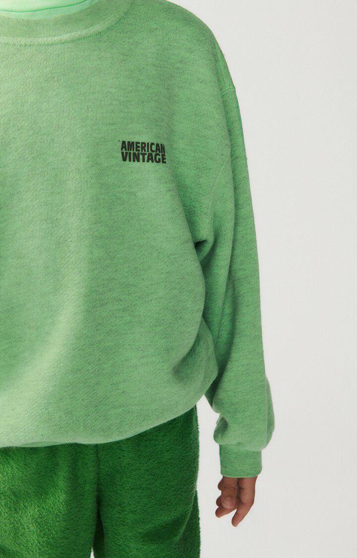 American Vintage Sweat Enfant Doven - PERRUCHE SURTEINT 32 Manches Longues Vert - E24