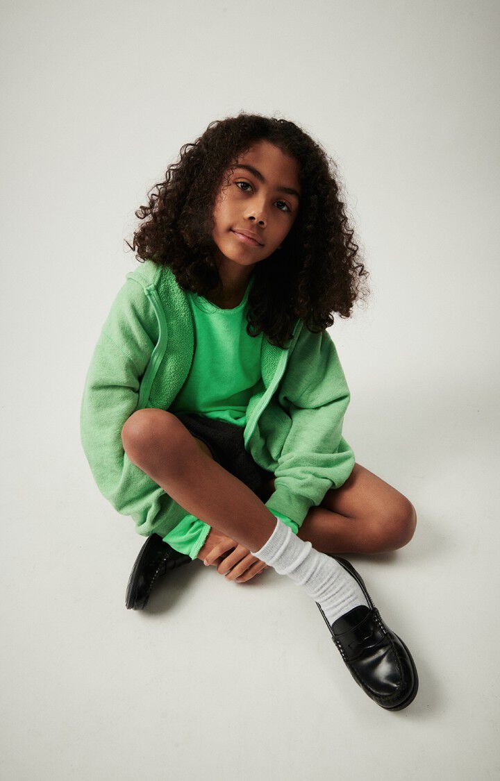 American Vintage Sweat Enfant Doven - PERRUCHE SURTEINT 33 Manches Longues Vert - E24
