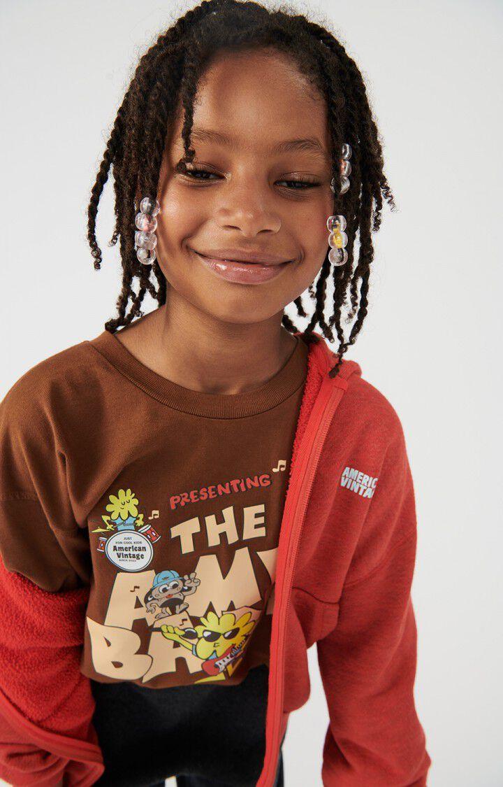 American Vintage Sweat Enfant Doven - PIMENT SURTEINT 33 Manches Longues Rouge - H24