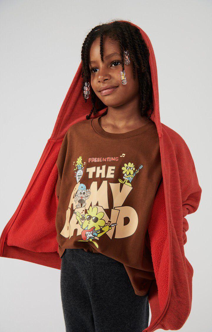 American Vintage Sweat Enfant Doven - PIMENT SURTEINT 33 Manches Longues Rouge - H24