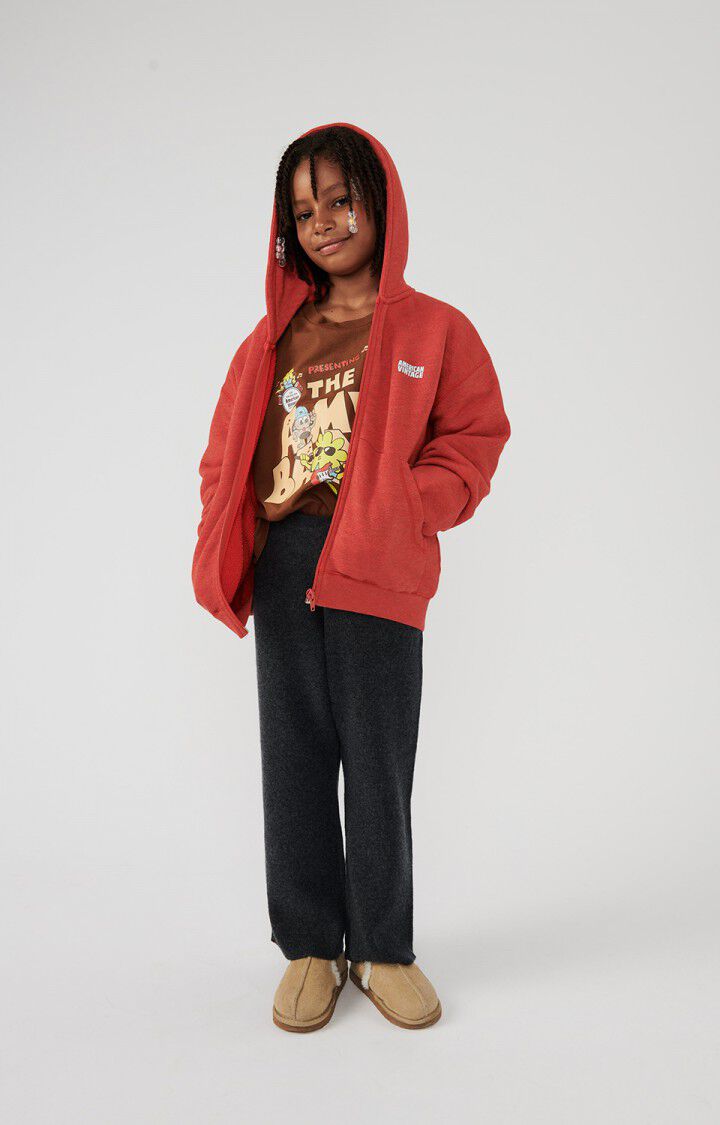 American Vintage Sweat Enfant Doven - PIMENT SURTEINT 33 Manches Longues Rouge - H24
