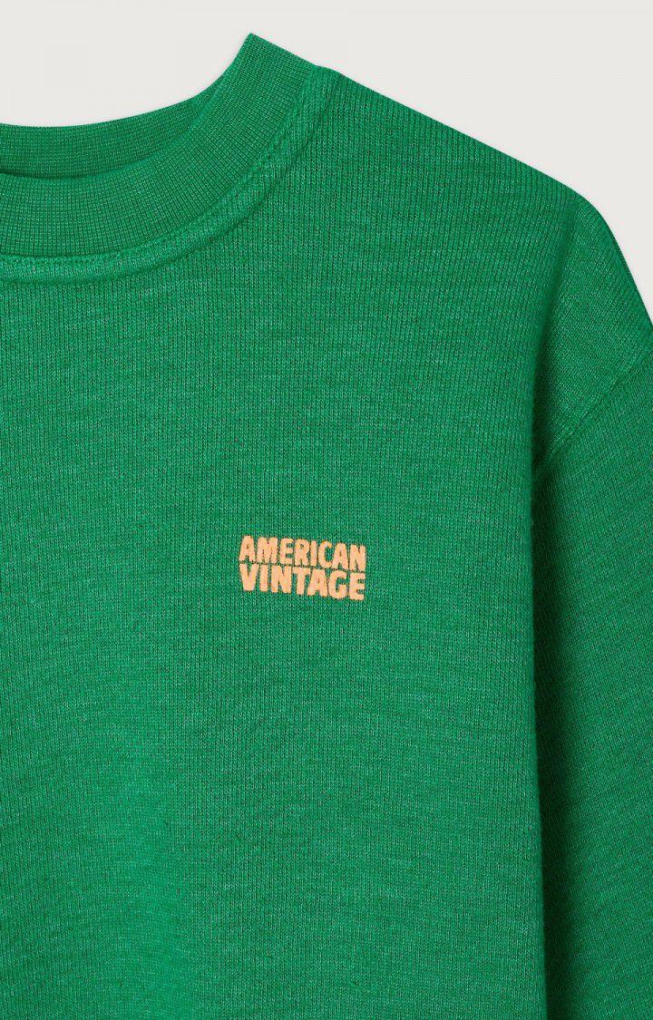 American Vintage Sweat Enfant Doven - TREFLE SURTEINT 32 Manches Longues Vert - E25