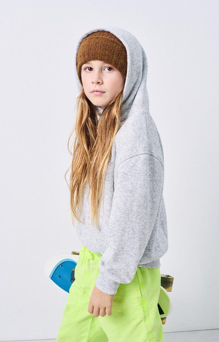 American Vintage Sweat Enfant Evona - GRIS CLAIR CHINE 36 Manches Longues Gris - E25