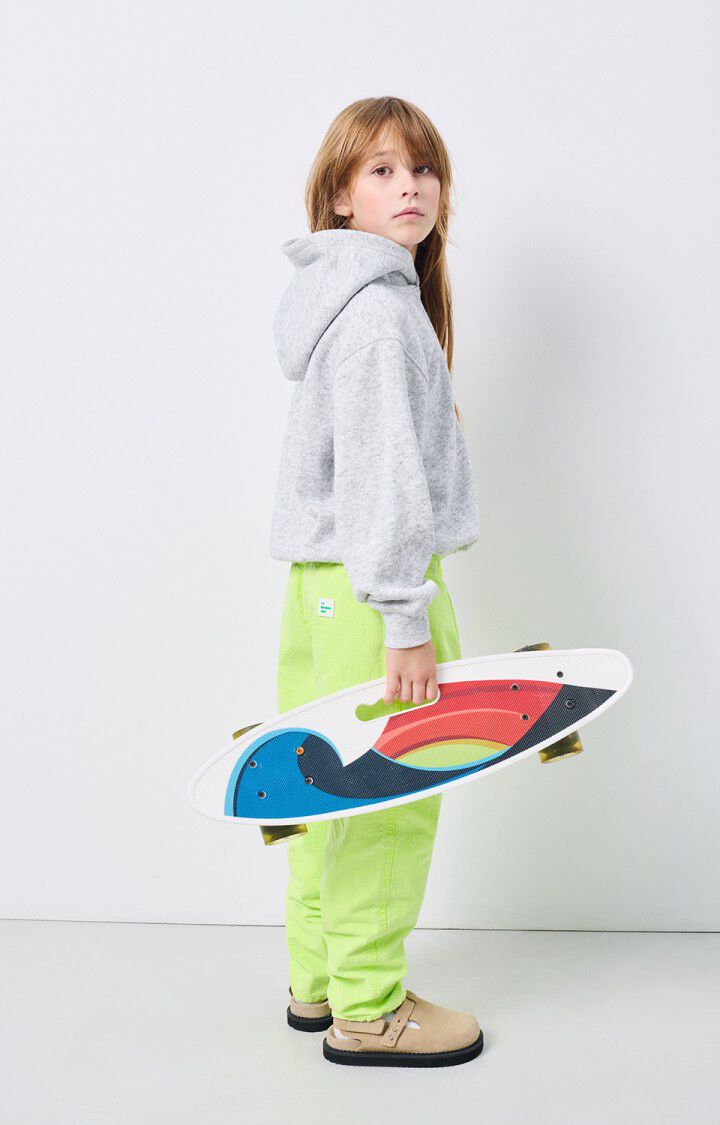 American Vintage Sweat Enfant Evona - GRIS CLAIR CHINE 36 Manches Longues Gris - E25