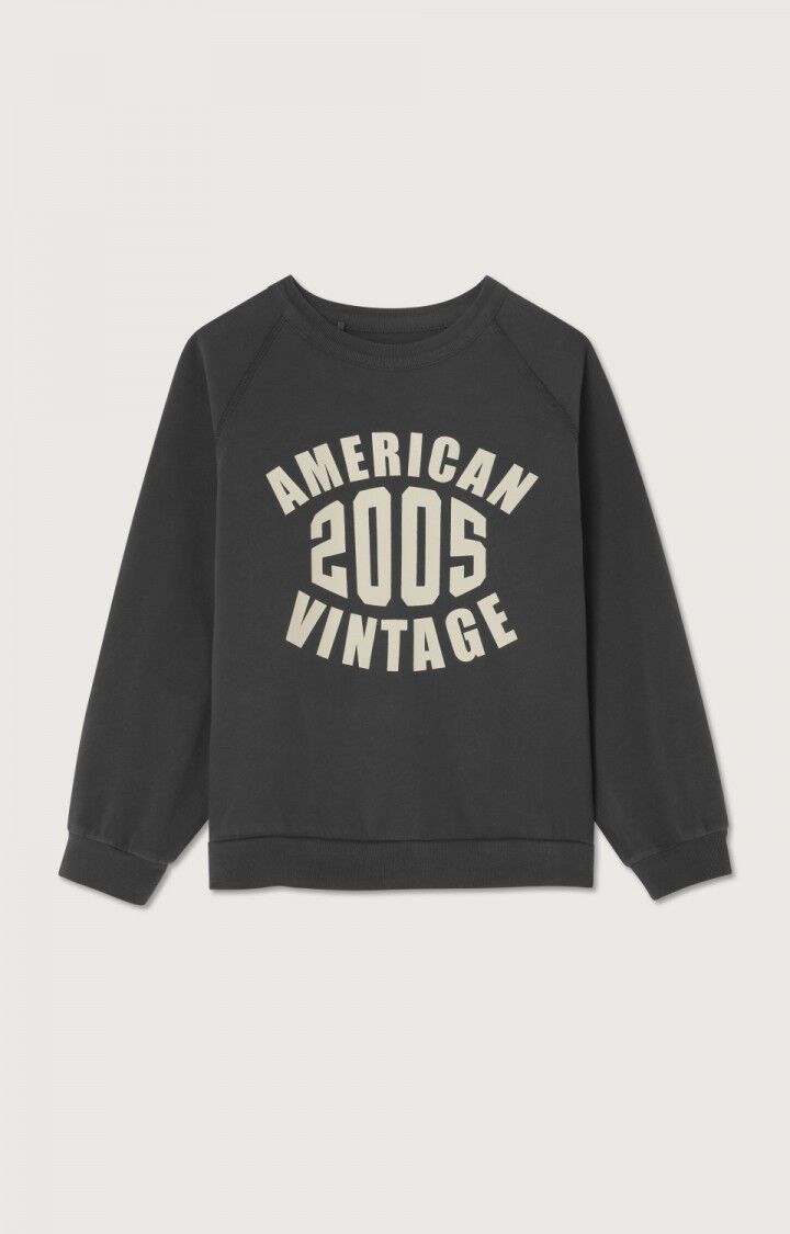 American Vintage Sweat Enfant Fazy - ACIER VINTAGE 46 Manches Longues Gris - E25