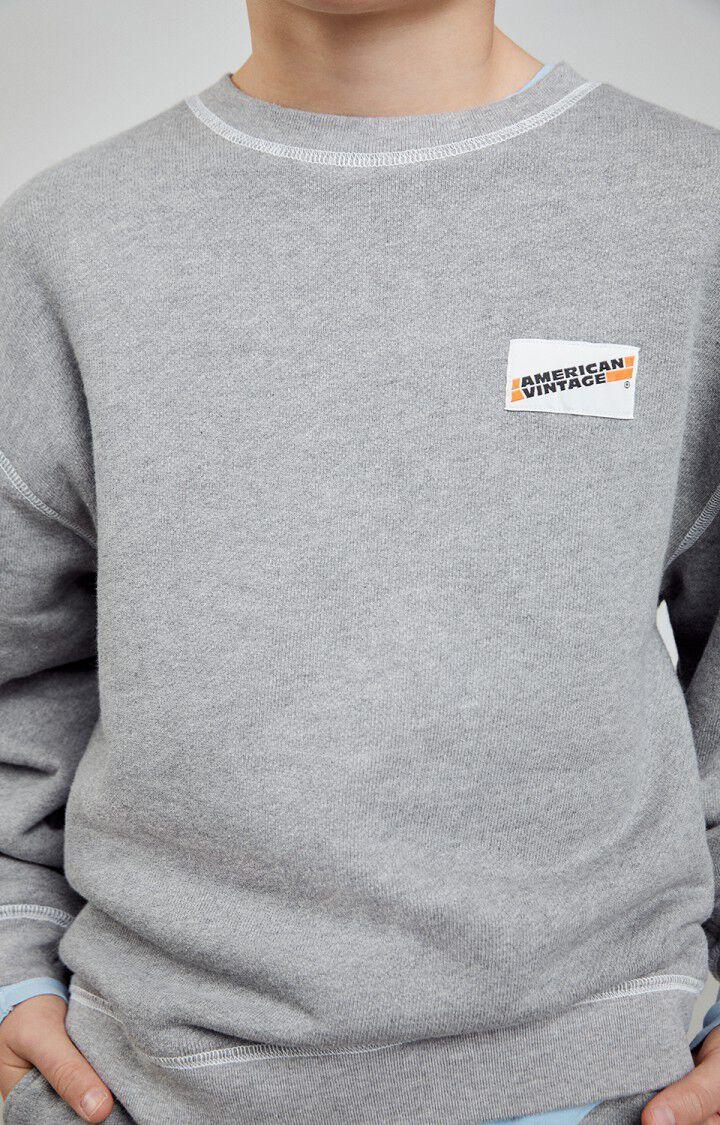 American Vintage Sweat Enfant Gupcity - GRIS CHINE 31 Manches Longues Gris - H23