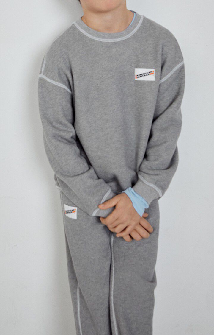 american vintage Sweat enfant Gupcity - GRIS CHINE 31 Manches longues Gris - H23