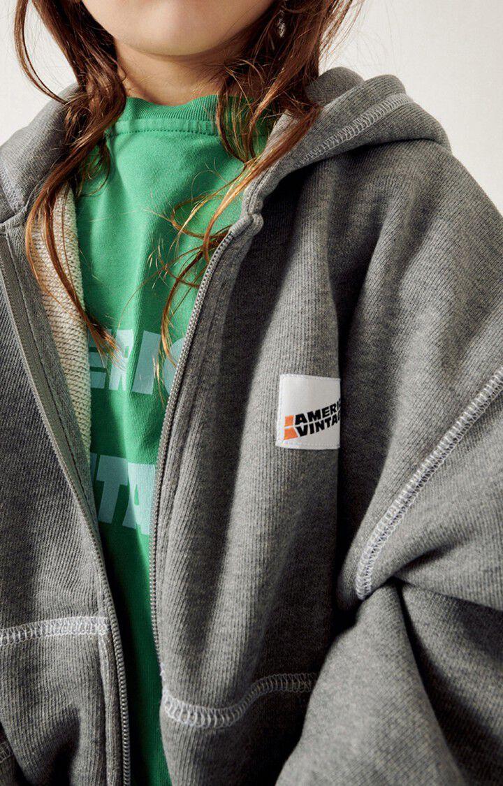 American Vintage Sweat Enfant Gupcity - GRIS CHINE 34 Manches Longues Gris - H23
