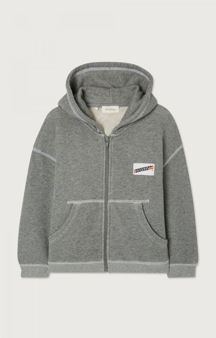 American Vintage Sweat Enfant Gupcity - GRIS CHINE 34 Manches Longues Gris - H23