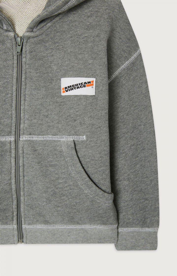 American Vintage Sweat Enfant Gupcity - GRIS CHINE 34 Manches Longues Gris - H23