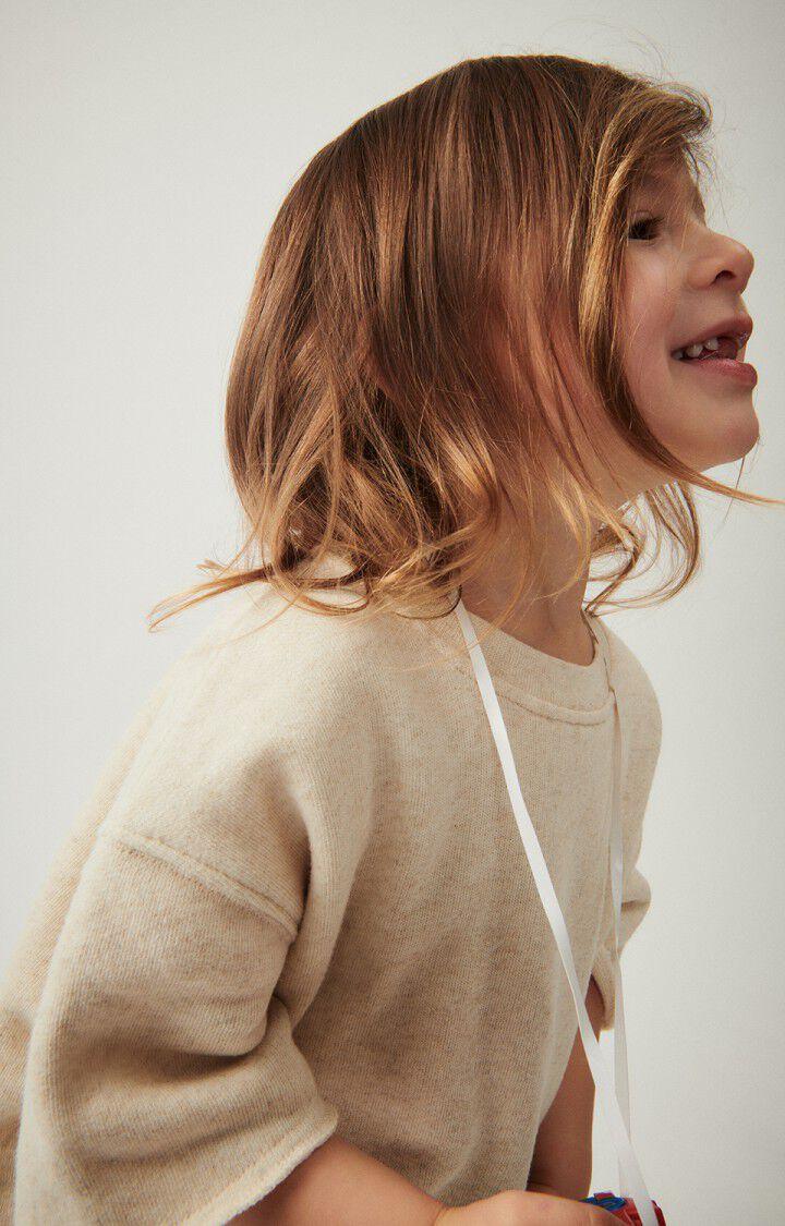American Vintage Sweat Enfant Itonay - ECRU CHINE 14 Manches Courtes Beige - E24