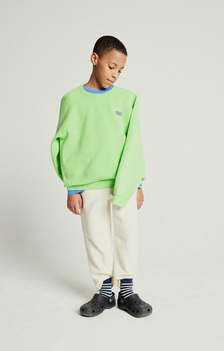 American Vintage Sweat Enfant Izubird - AMANDIER VINTAGE 48 Manches Longues Vert - E25