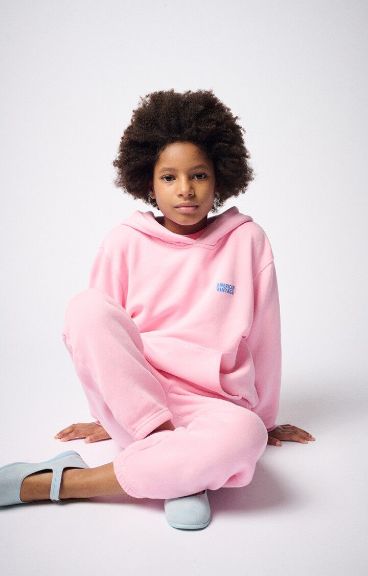 american vintage Sweat enfant Izubird - BARBE A PAPA VINTAGE 36 Manches longues Rose - E25