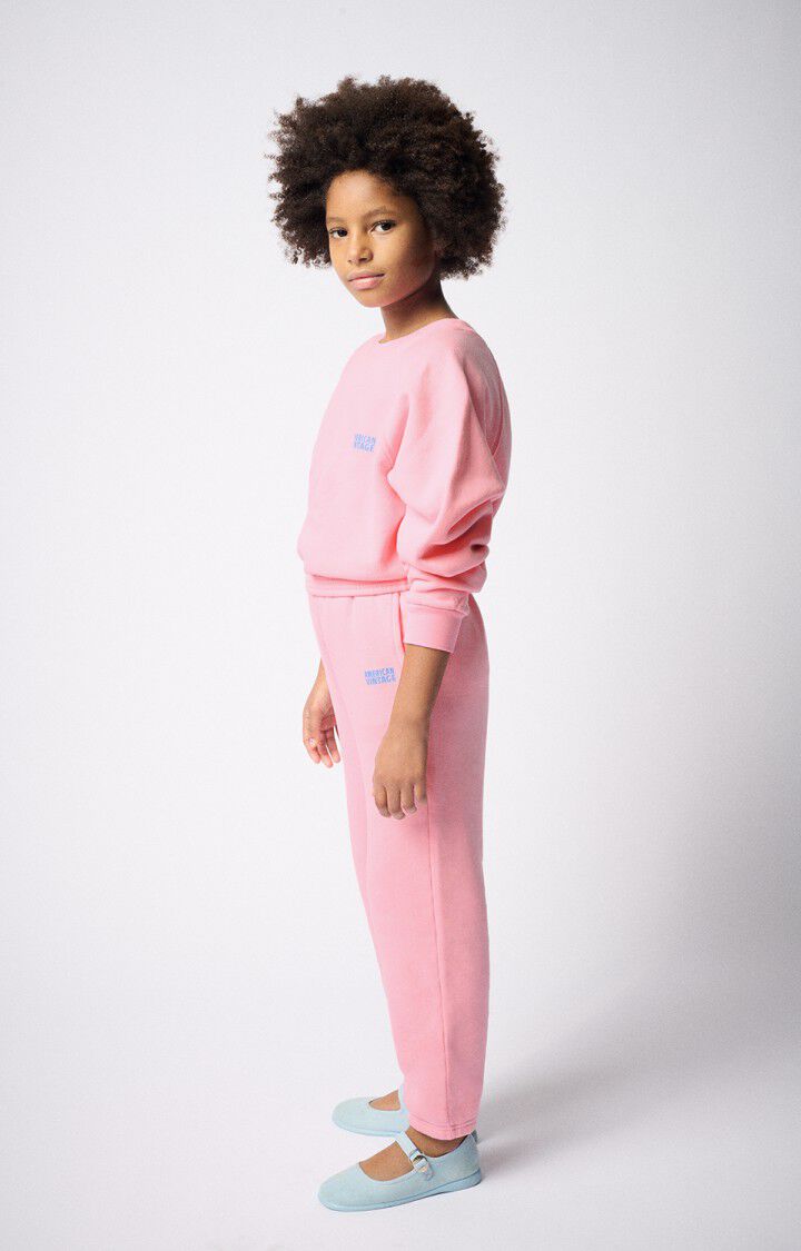 American Vintage Sweat Enfant Izubird - BARBE A PAPA VINTAGE 48 Manches Longues Rose - E25