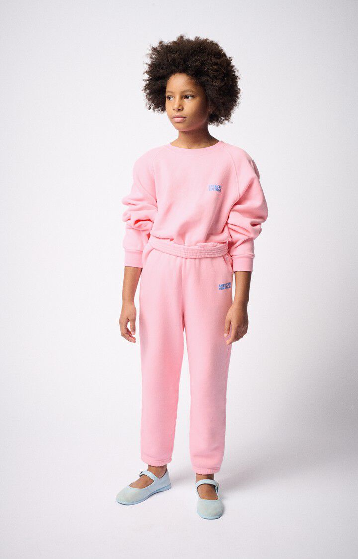 American Vintage Sweat Enfant Izubird - BARBE A PAPA VINTAGE 48 Manches Longues Rose - E25