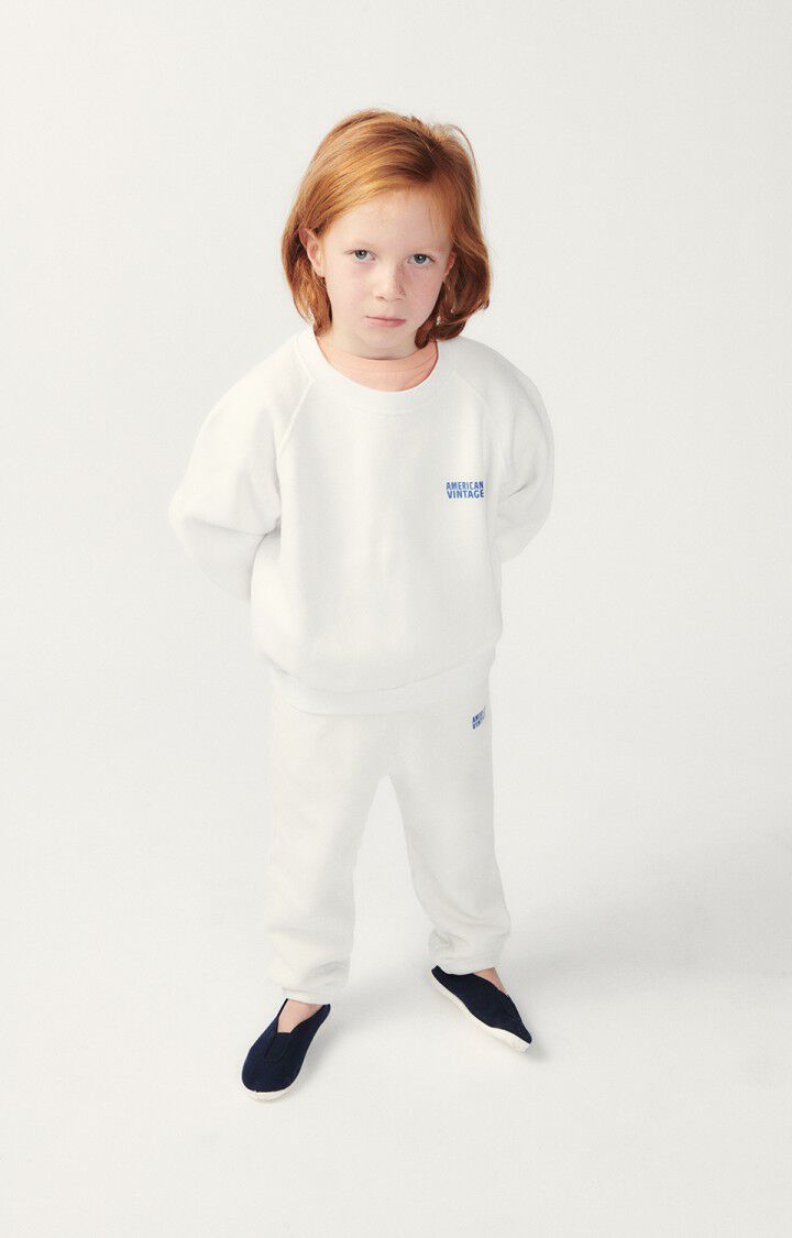 American Vintage Sweat Enfant Izubird - COLOMBE VINTAGE 48 Manches Longues Blanc - E24