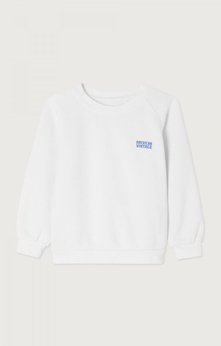 American Vintage Sweat Enfant Izubird - COLOMBE VINTAGE 48 Manches Longues Blanc - E24