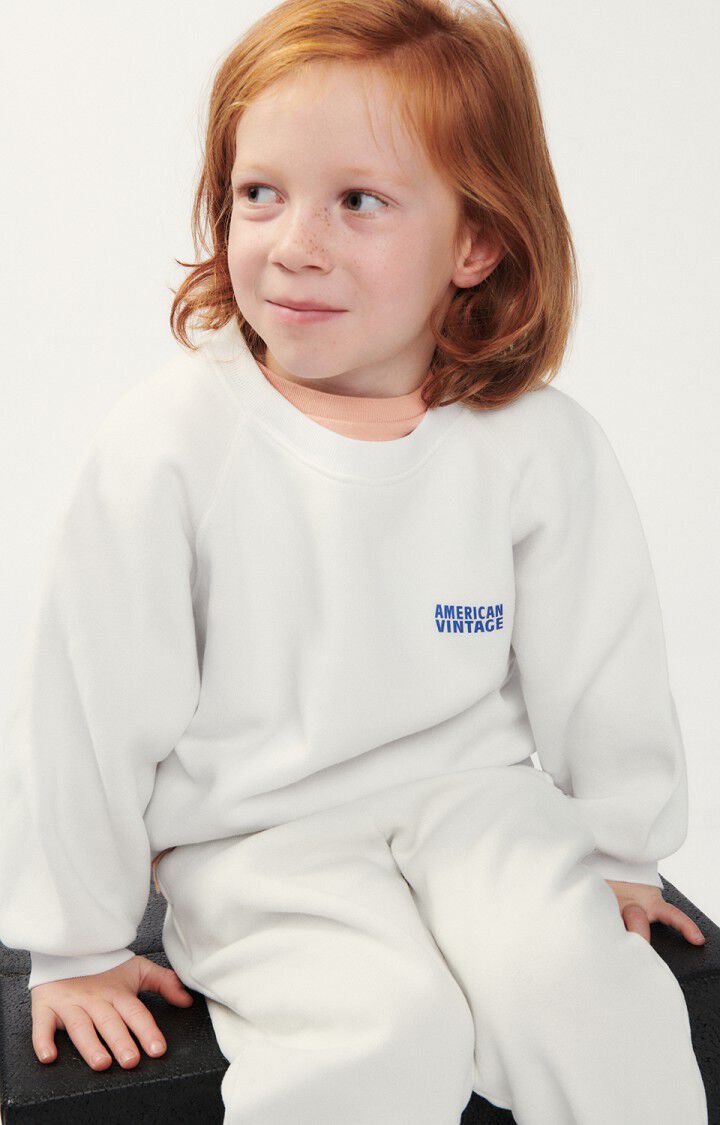 american vintage Sweat enfant Izubird - COLOMBE VINTAGE 48 Manches longues Blanc - E24