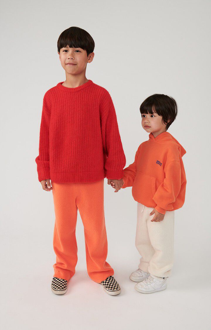 American Vintage Sweat Enfant Izubird - FEU FLUO 36 Manches Longues Orange - H24
